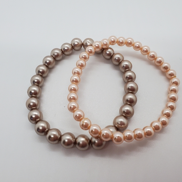 Other - 2 Girls Faux Pearl Bracelets